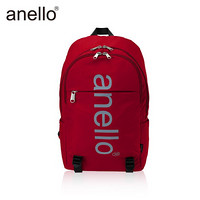 anello男女旅行包大标志LOGO印花日用双肩背包B2481 红色-RE