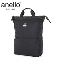 anello官方日本时尚手提包型双肩包送内袋H1815 黑色BK