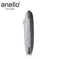 anello日本时尚个性涤纶拉链开阖多用收纳包H1155 灰色GY