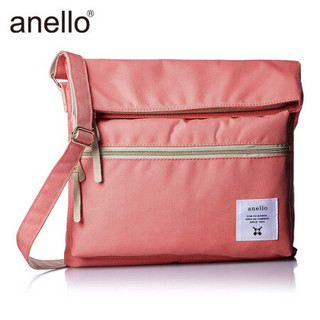 anello日本潮流袋口可折叠斜挎包单肩包B1227 玫粉色CPI