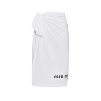 缪缪 MiuMiu 女士白色印花白色平纹针织半身裙 MJD172_1X95_F0009 XS