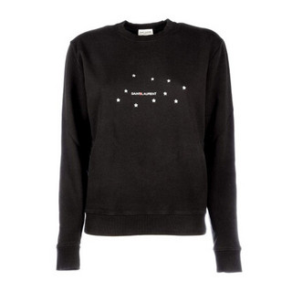 SAINT LAURENT 圣罗兰 Star Logo Print 女士圆领卫衣 577064 YBJH2 1081 黑色 M