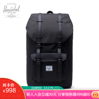 Herschel Supply Little America 潮流男女双肩包背包10014 大号经典纯黑