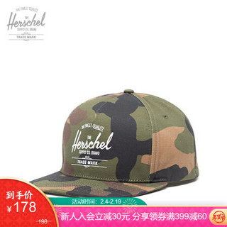 Herschel Supply Whaler帽子时尚运动棒球帽休闲鸭舌帽潮帽男女夏 1026 经典迷彩（随机印花）