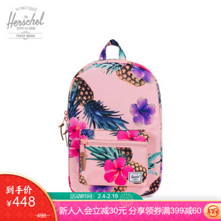 HERSCHEL SUPPLY Settlement 时尚男女双肩包 休闲背包 书包10033 中号粉红色菠萝印花（随机印花）