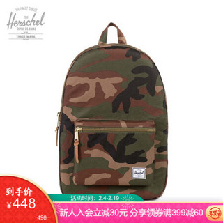 Herschel Settlement 时尚男女双肩包 休闲背包 书包10005 大号经典迷彩（随机印花）