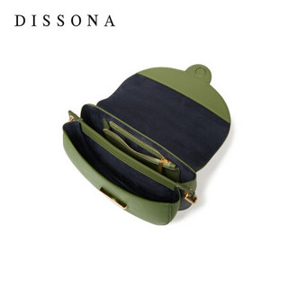 迪桑娜DISSONA夜曲系列女包 2020早春时尚纯色单肩包女  8201012001 绿色