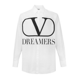 华伦天奴 VALENTINO 男士 白色VLOGO Dreamers 微阔型衬衫 TV0ABA95 69U A01  39码