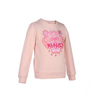 高田贤三 KENZO KIDS 奢侈品童装 20秋冬 女童棉质虎头图案长袖卫衣 粉色 KR15168 31P 10A/10/140cm