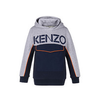 高田贤三 KENZO KIDS 奢侈品童装 20秋冬 男童棉质连帽长袖卫衣 蓝色/灰色 KR15678 49 10A/10岁/140cm