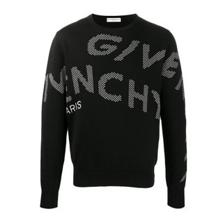 纪梵希 GIVENCHY FW20秋冬 男士LOGO针织衫毛衣 BM90CV40B6 004 黑色 M