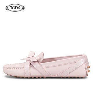 托德斯 TOD'S  女士牛皮豆豆鞋 平底鞋  礼盒礼品 粉色 38.5