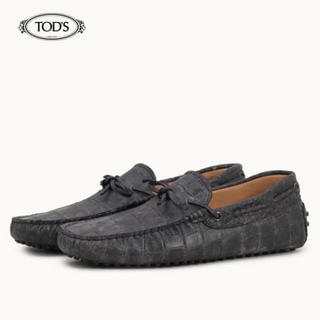 TOD'S 2021早春 男士小牛皮豆豆鞋 平底鞋 黑色 42