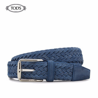 TOD'S 男士小牛皮腰带 礼盒礼品 蓝色 100