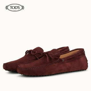 托德斯 TOD'S 2021早春 男士小牛皮豆豆鞋 平底鞋 波尔多色 40.5