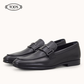 TOD'S 2020春夏 男士牛皮乐福鞋 平底鞋 礼盒礼品 黑色 41