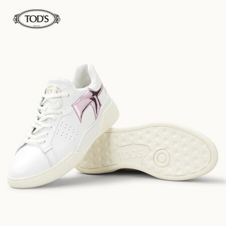 TOD'S 2020春夏  女士牛皮运动鞋 休闲鞋 礼盒礼品 XXW31C0CU20NOO 白色/紫色 39.5