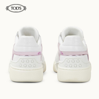 TOD'S 2020春夏  女士牛皮运动鞋 休闲鞋 礼盒礼品 XXW31C0CU20NOO 白色/紫色 39.5