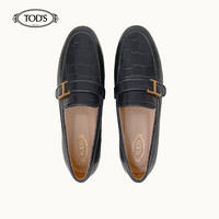 TOD'S 2020春夏 女士牛皮乐福鞋 平底鞋 礼盒礼品 黑色 36