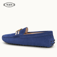 托德斯 TOD'S 2020春夏 女士绒面小牛皮豆豆鞋 平底鞋 礼盒礼品 XXW00G0CY70RE0 蓝色 36.5