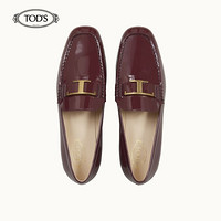 TOD'S 托德斯 2020春夏女士牛皮乐福鞋 XXW20C0CX50OW0 酒红色 38.5