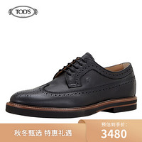 托德斯 TOD'S 2020秋冬 男士牛皮系带鞋 礼盒礼品 黑色 40