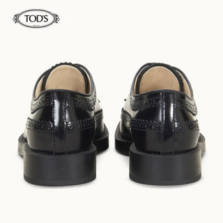 托德斯 TOD'S 2020秋冬 女士牛皮系带鞋 礼盒礼品  XXW60C0DE20EB5 黑色 35.5