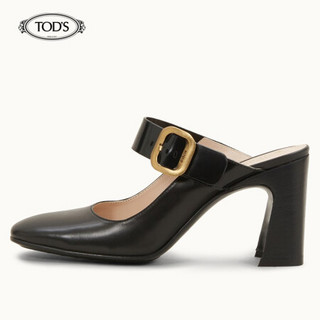 托德斯 TOD'S 2020秋冬 女士牛皮穆勒鞋 礼盒礼品 XXW83C0DK60ONC  黑色 37