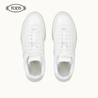 托德斯 TOD'S 2021早春新品 刘昊然同款 男士牛皮运动鞋 休闲鞋 礼盒礼品  XXM68C0DP30OV7 白色 42.5