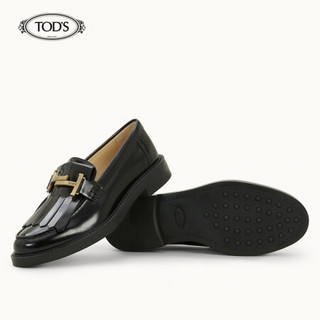 托德斯 TOD'S 2021早春 女士牛皮乐福鞋 黑色 36.5