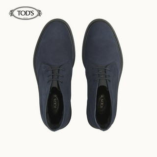 托德斯 TOD'S 2020秋冬 男士绒面小牛皮沙漠靴 靴子 蓝色 40