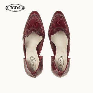 托德斯 TOD'S 2020秋冬 女士Dorsay Spiga 牛皮高跟鞋 XXW04D0DV20XLX  红色 36