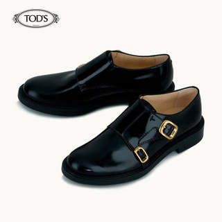 TOD'S 2021早春 女士牛皮孟克鞋 商务皮鞋 XXW59C0DZ80SHA 黑色 39