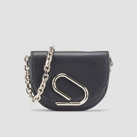 3.1 Phillip Lim 奢侈品 2021早春款包袋ALIX  MINI CARDCASE ON CHAIN系列AE21-S590NPO-BLACK