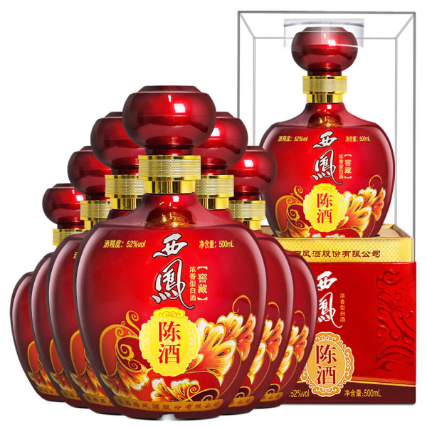 西凤酒 陈酒窖藏 52%vol 浓香型白酒 500ml*6瓶 整箱装