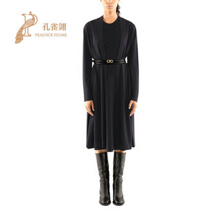 FERRAGAMO/菲拉格慕2020新款女士时尚经典束腰休闲长款腰带开衫 黑色 S