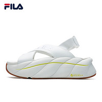 FILA 斐乐官方 女运动凉鞋2021春夏新款厚底沙滩鞋休闲鞋 F12W124528F 白明亮白-LW 37.5