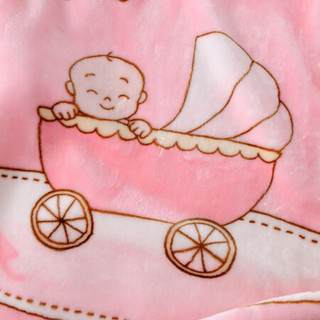 英氏婴儿百日男女宝宝婴幼新生儿毛毯礼包送礼品包保暖盖毯 红色154yh481