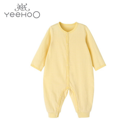 YeeHoO英氏婴儿衣服新生儿连体衣儿童内衣宝宝婴幼儿居家爬爬服连体服哈衣服装 连体睡衣 YLAAJ00028A01襟蛤--100cm 100cm(建议2-3岁)