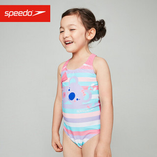 Speedo/速比涛   婴幼儿小考拉连体泳衣 可爱贴合女泳衣 810902D818 紫色/粉色 6