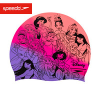 Speedo/速比涛 时尚印花 贴合舒适快干 护发护耳 长发适用 儿童泳帽 808386F300 橘色/粉色