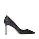 JIMMY CHOO 周仰杰 ROMY 85 CGF系列 女士闪光织物高跟鞋 ROMY 85 CGF NAVY