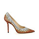 JIMMY CHOO 周仰杰 LOVE 100 VKG COPPER/SILVE 女士高跟鞋