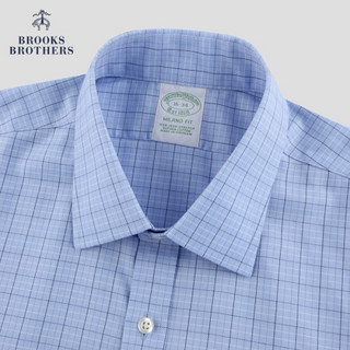 Brooks Brothers/布克兄弟男士21新品Supima棉微弹免烫正装衬衫 4003-蓝色 17/H/4