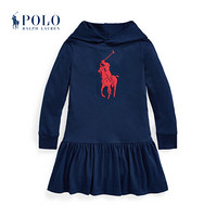 Ralph Lauren/拉夫劳伦女童 2021年春季Big Pony棉质连帽连衣裙RL35286 410-海军蓝 4