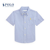 Ralph Lauren/拉夫劳伦男婴 2021年春季棉质泡泡纱口袋衬衫RL35318 400-蓝色 12M