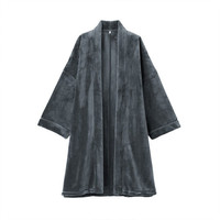 無印良品  無印良品 MUJI 男女款毛绒开衫外套 BBJ12A0A 中灰色