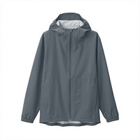 无印良品 MUJI 男式 使用不易沾水布带不易沾水 风帽夹克 21SS 新品 深灰色 XL