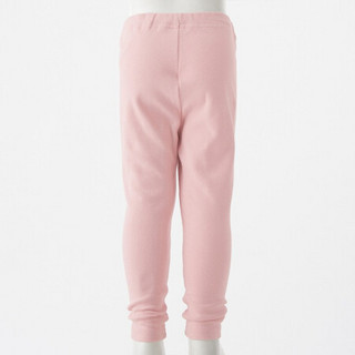无印良品 MUJI 婴儿 印度棉 罗纹编织 收腿裤 粉红色 100