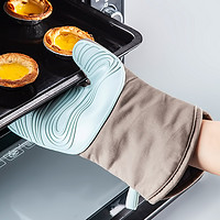 美厨隔热防烫硅胶手套烘焙厨房加厚棉耐高温煲汤烤箱微波炉手套 单只